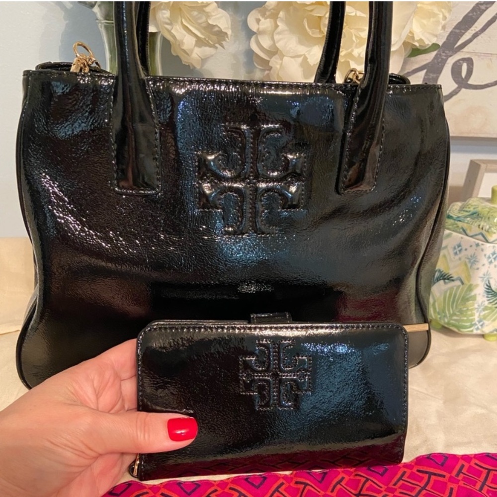 Tory Burch Charlie Satchel and wallet